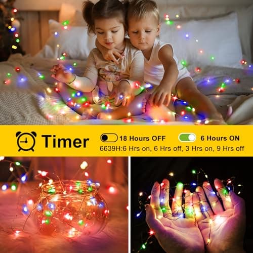 KNONEW 400FT Outdoor Christmas Fairy Lights Plug in,1200 LED String Lights Outdoor Waterproof 8 Modes Memory Times for Wedding Bedroom Walls Garden Trees Decoration(Multicolor) - Thumbnail 2