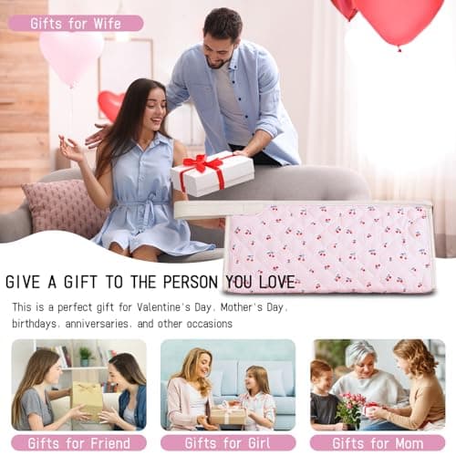 YATFRIK Large Quilted Travel Case, Floral Carrying Storage Bag Hair Dryer and Attachments, Portable Hair Tool Bag with Handle - Thumbnail 5