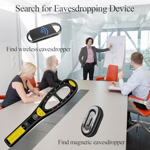 KAXYUYA Hidden Camera Detectors RF Bug Listening Device Detector Camera Finder GPS Tracker Detector for Travel, Car, Bathroom,Office, Hotel - Thumbnail 3