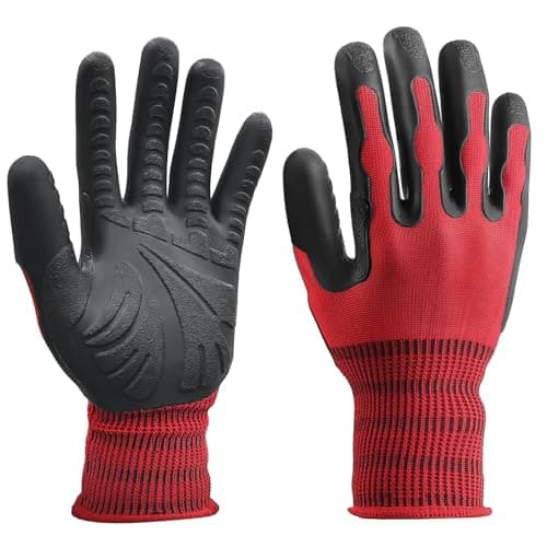 Aegend Gardening Gloves-Enhanced Non-Slip Grip Pattern,Thickened Recyclable TPE Coating-Breathable,Thorn-Resistant Work Glove