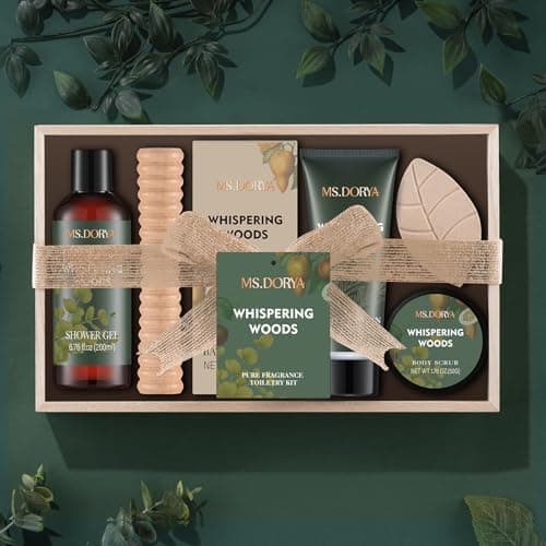 Birthday Spa Gift Set for Her - 6Pcs Bath and Body Kit Spa Basket for Women - Thumbnail 3
