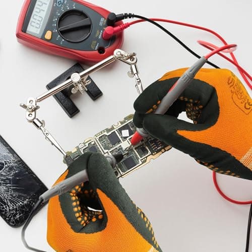 Schwer 3 Pairs Safety Work Gloves Micro-Foam Nitrile Coated, Level 4 Abrasion Resistant Nylon Working Gloves with Micro Dot Grip, Touchscreen, Used for General Use, Gardening, Mechanic, LT5619, L - Thumbnail 5