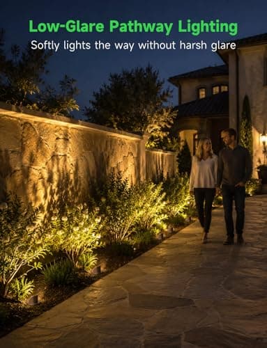 Varmtalys Low Voltage Landscape Well Lights Outdoor, LED In-Ground Lights Warm White 3000K, 12V IP67 Waterproof Aluminum ORB Single-Side Lighting for Trees & Fences, 6 Pack - Thumbnail 3