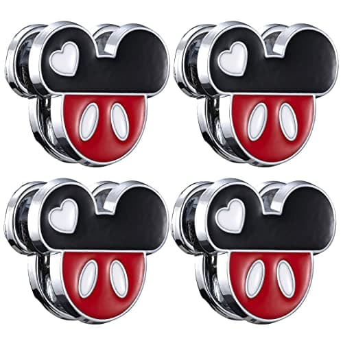 Pangpai 4 Pcs Cute Rhinestones Car Organizer Interior Accessories, Car Dashboard Decorations Hook for Purse Umbrellas Grocery Bags Handbag
