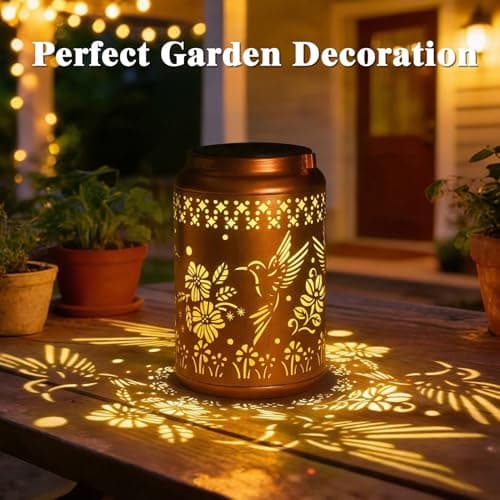 Birthday Gifts for Women Men, Garden Decor Hummingbird Solar Lanterns Outdoor Waterproof, Teacher Appreciation Gifts, Graduation Gifts, Mother Day Gifts for Mom - Thumbnail 2
