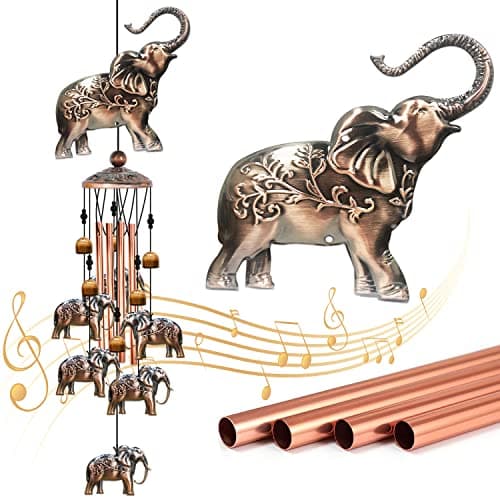 Wind Chimes for Outside,Elephant Gifts for Women, Elephants Decor,Birthday Gift for Mom Grandma, Windchimes Clearance Outdoor,Garden Patio Yard Decorations - Image 1