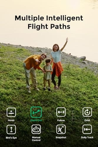 HOVERAir X1 Drone with Camera, Self-Flying Camera Drone with Follow Me Mode, Foldable Mini Drone with HDR Video Capture, Palm Takeoff, Intelligent Flight Paths, Hands-Free Control Black (Standard) - Thumbnail 4