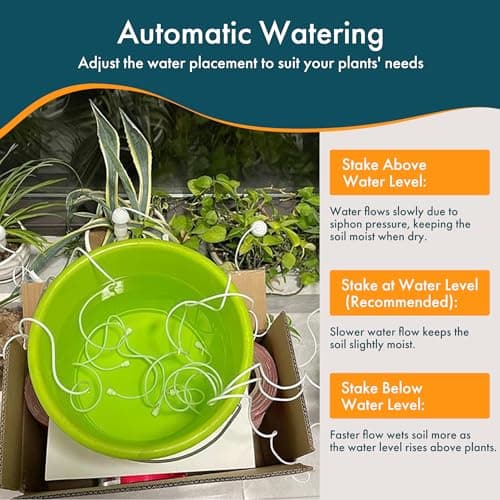 ZHUSSZHU Classic Plant Watering Stakes - Self Watering Planter Insert for Pots - Automatic Plant Waterer & Plant Accessories (6Pack) - Thumbnail 4
