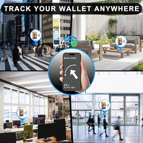 Hawanik Slim Minimalist Front Pocket Air Tag Wallet, RFID Blocking Card Holder Wallet with Airtag Holder - Thumbnail 6