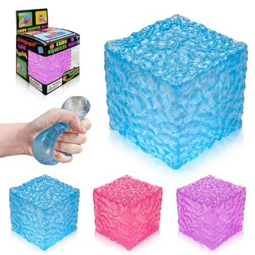 Zhgood Non-Sticky Cube Squishy Fidget Toy, Stress Ball for Kids Adults Teens, Squishies Sensory Toy for Anxiety Stress Relief,Slow Rising Squeeze Toys for Classroom Prize Birthday Gifts & Party Favors - Image 1