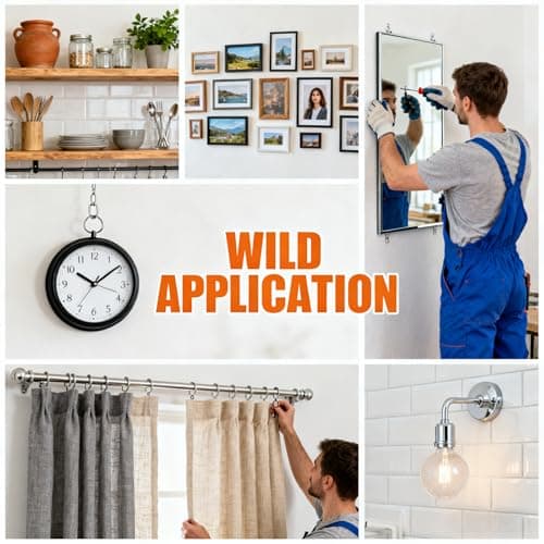 SSKKBX Drywall Anchors and Screws Kit 300PCS - All-in-One Picture Hanging Kit (3 Sizes Nylon/Metal Anchors) for Shelves, Art, Curtain - Thumbnail 5