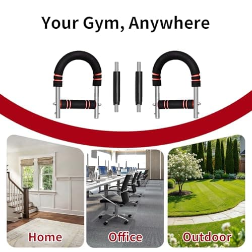 Arm Trainer for Men 5-Level Adjustable Resistance (45-110 lbs) Twister Chest Workout Equipment for Women Exerciser Bar Biceps Triceps Forearm Abdominal Thigh Back Muscle Exerciser (Red) - Thumbnail 4