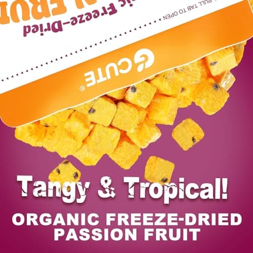 Organic Freeze Dried Passion Fruit Chunks, 9oz/255g | No Additives, Non-GMO, Gluten-Free & Unsweetened | Crunchy Dehydrated Fruits for Smoothies, Baking, Tea, Desserts & Natural Healthy Dry Snacks - Thumbnail 3