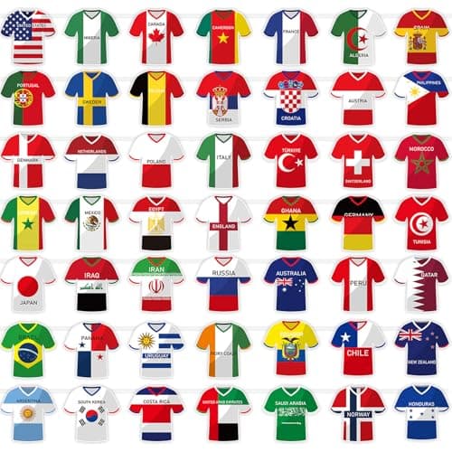 2026 World Cup Soccer Jersey Flags Bunting Banner – 49 Vibrant International Country String Flags for World Cup Decorations, Sports Parties, Outdoor Celebrations, Olympic Events & Fan Decorations - Image 1