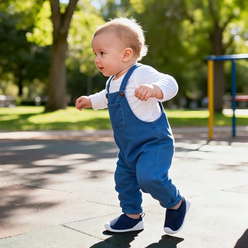 STQ KIDS Baby Walking Shoes Girls Boys Sneakers Slip On Infant Shoes Wide Toe Box Lightweight Mesh Breathable Toddler Shoe Soft Sole Flat Barefoot Blue 9-12 Months Infant - Thumbnail 2