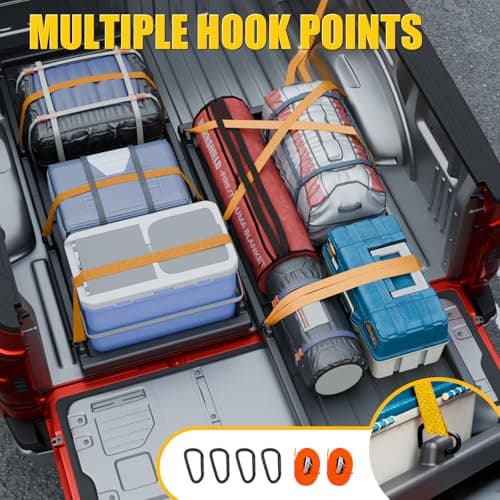 Maxzina Slide-Out Truck Bed Cargo Tray Compatible with Ford F150 Chevy Silverado GMC Sierra Dodge Ram Toyota Tundra HDPE Lightweight Sliding Organizer Trolley System Accessories (5.2FT+ Bed ONLY) - Thumbnail 6