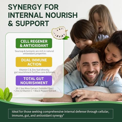 (2 Pack) Soursop Graviola Leaf Extract Liquid Drop Plus Pure Botanical Sea Moss for Cell Support & Regeneration, Immunity and Gut Health, Soursop Bitters Liquid丨Full Texture, Natural Flavor, 1 Fl Oz - Thumbnail 4