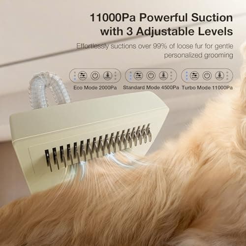 PETGUGU Dog Grooming Vacuum for Shedding Grooming,Dog Vacuum with 7‑in‑1 Clipper,3‑Speed Adjustable & Temp Control Blower,Low Noise Pet Hair Vacuum,2.5L Dust Cup,Reduces Flying Hair,Easy Cleanup - Thumbnail 3