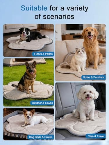 BECROWM Dog Cooling Mat Self Coolings Foldable Cooling Pad for Dog in Summer Coolings Mat for Dogs and Cats Machine Washable (Dog Paw, Medium-26 L x 23" W) - Thumbnail 6