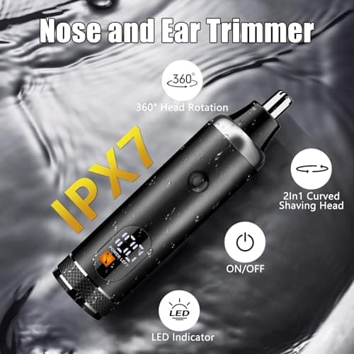 SUNNOW Professional Hair Clippers and Trimmer Set for Men, Beard Trimmer & Foil Shaver & Nose Trimmer Kit, Cordless Mens Clippers and Grooming Kit for Hair Cutting, Beard Styling, Home, Barber - Thumbnail 5