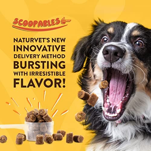NaturVet Scoopables Quiet Moments Dog Calming Aid for Dogs - Promotes Calm with Stressful Events Like Storms, Fireworks, Travel, Separation Anxiety - Hickory Smoked Bacon Flavored | 11oz Bag - Thumbnail 2