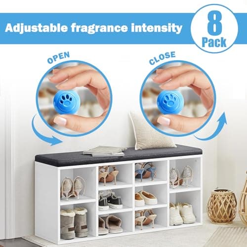 SCENTORINI Shoe Deodorizer Balls, 8 Pack Linen Scent Sneaker Deodorizer Balls, Odor Eliminator for Smell Shoes Boots, Long Lasting Shoe Freshener for Gym Bags, Drawers and Small Spaces - Thumbnail 4