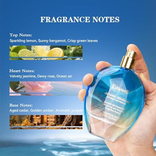 EASYWELL Hair Perfume for Women, Christmas Gift Birthday Gifts for Mom and girls, Leave In Conditioner Spray with Vitamin B5, Hair Care Fragrance, Hair Oil Mist, Oceanic Osmanthus, 2.5 fl oz - Thumbnail 4