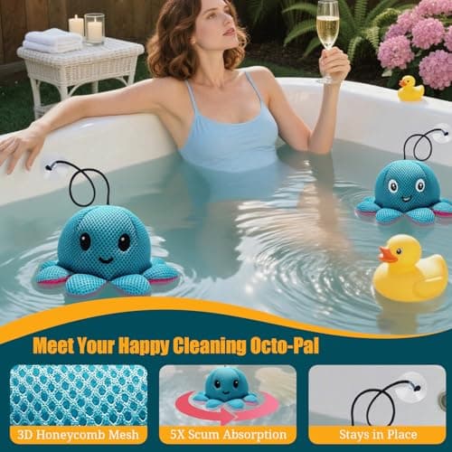 Exqusdy Hot Tub Scum Absorber, Reusable Spa Oil Absorbing Sponges with Waterproof Bag, 2PCS - Thumbnail 3