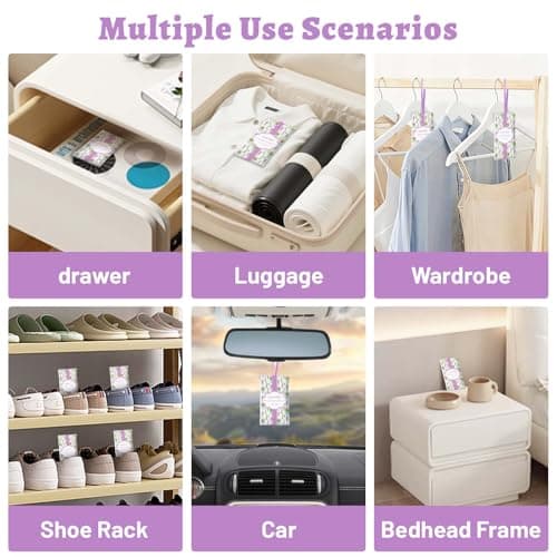 STRN Scented Sachets for Drawer and Closet, Lavender Scented Long-Lasting Sachets, 14 Packs for Home Fragrance, Small Space Air Freshener for Wardrobes - Thumbnail 5