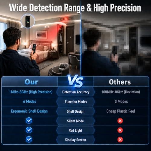 CITALEO Hidden Camera Detector LED Display Silent Mode Travel Hotels Car - Thumbnail 5