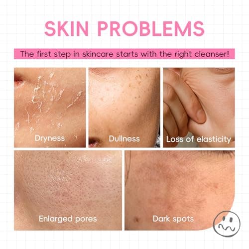 QUIYUM Sakura Collagen Skin Care Set - 5pcs Skincare with Facial Cleanser, Serum, Cream, Pink Facial Brush, Bunny Hair Band & Makeup Bag, Deep Cleansing, Hydrating, Firming, Even Tone, Radiance - Thumbnail 4