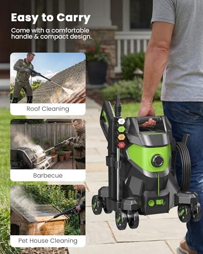 KVAOK Power Washer, 4 Quick Connect Nozzles - Thumbnail 6