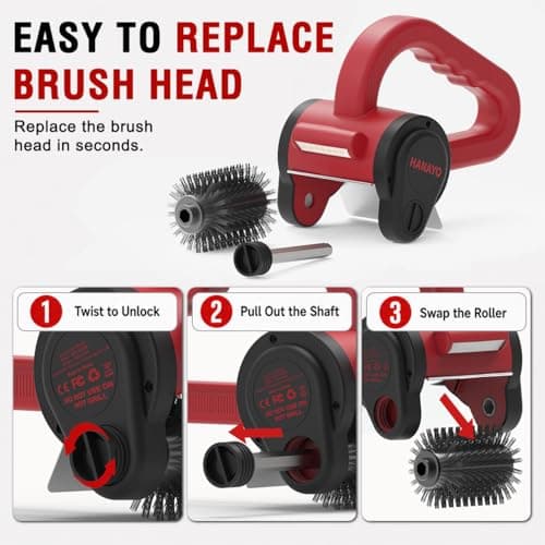Electric Grill Brush, Rechargeable BBQ Grill Brush with High-Torque Motor, LED Light, Dishwasher-Safe Stainless Steel Rotary Brush Head,150 Mins Runtime Grill Brush for Outdoor Grill - Thumbnail 4