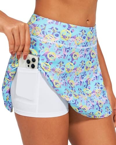 Stelle Women Tennis Golf Skirts High Waisted with Pockets Inner Shorts for Athletic Skorts Sports Running Pickleball (VP,XL) - Image 1