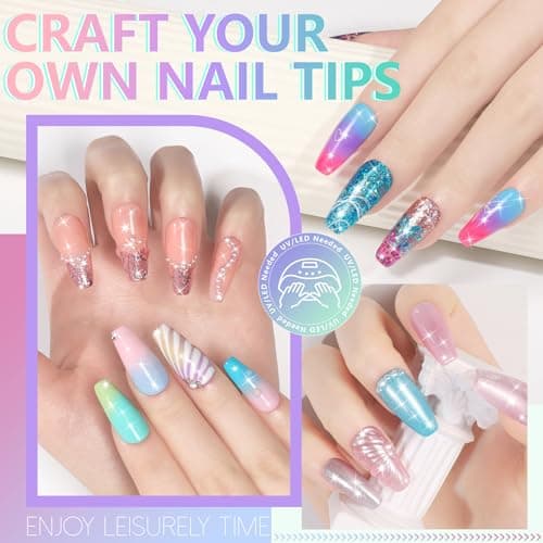 ABAC 24 Color Hema-Free Glitter Solid Gel Nail Polish,Ombre Gel Nail Polish,Pat Paint Nail Gel- Mermaid Ocean & Coral Reef Shades w/Pro Dual Brush Clump-Free for Pool Party,Spring/Summer Soak Off Gel - Thumbnail 2