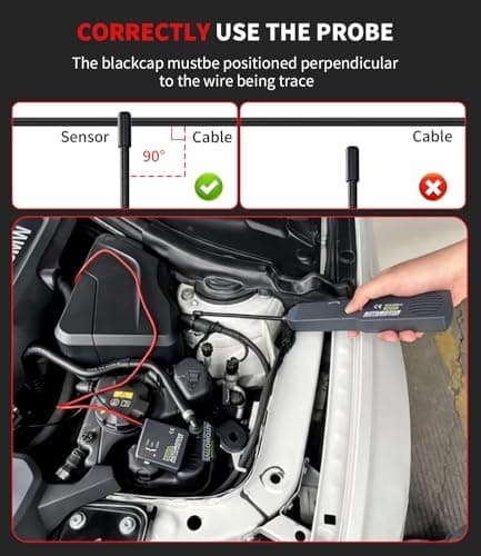 EM415Pro Wire Tracer Electrical Automotive Open & Short Finder, VEHLIVE 6-42V DC Circuit Tester Automotive Circuit Breaker Finder Fault Probe Wire Tracker Electrical Cable Tracer for Car, Boat,Trailer - Thumbnail 4