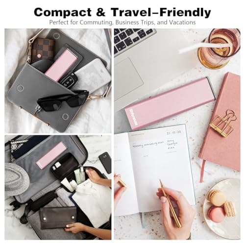 Weekly Metal Pill Organizer, Large Capacity 7 Day Travel Pill Organizer, Easy Open Secure Pill Box for Women, Adults & Seniors, Daily Pill Case (Pink) - Thumbnail 5