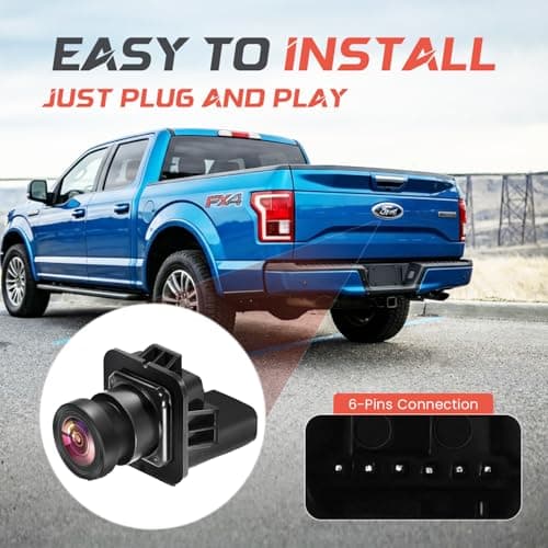 For Ford F150 Backup Camera OEM Kit, Rear View Camera for F-150 2010 2011 2012 2013 2014, Reverse Camera with Night Vision Compatible with Ford F150 Accessories Replacement OE BL3Z-19G490-B BL3Z19G490 - Thumbnail 6