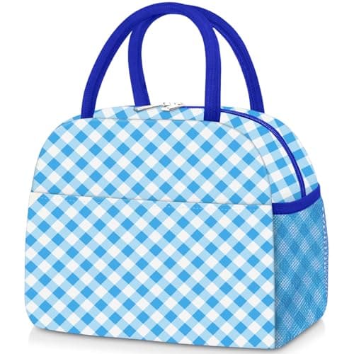 KUBYA Lunch Box for Women Adult Men, Cute Insulated Lunch Bag Women Reusable Large Lunch Boxes Tote Bag Leakproof Simple Thermal Cooler Bag for Work Office Picnic - Image 1
