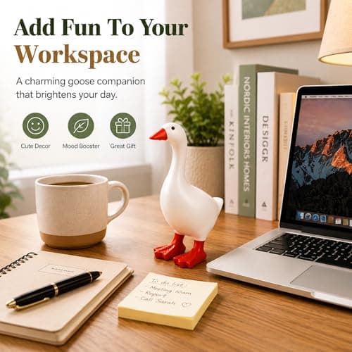 BRICKKIDS 7 inch Desk Goose Desktop Goose Gifts for Women Friends Coworkers Bosses Girlfriend Housewarming Gifts Home Office Desk Shelf Decor - Thumbnail 2