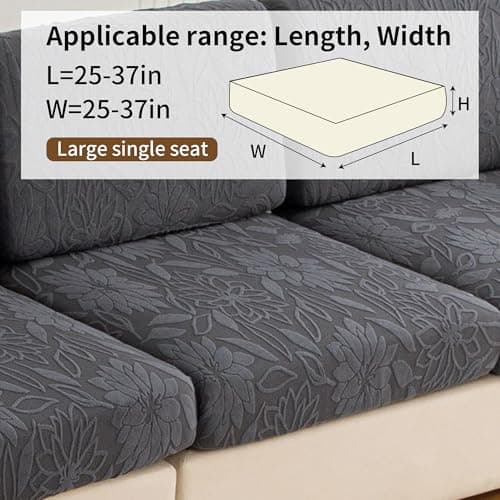 UWWGKK Stretch Couch Cover for Sectional Sofa - Multiple Patterns & Colors,Sofa Cover Design for L-Shaped Couches (1 Pcs for Large) - Thumbnail 5