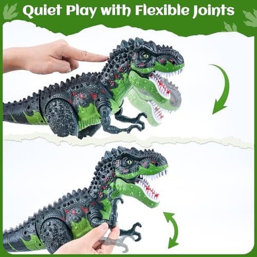 AHCo. Big Walking T-Rex Dinosaur Toy Plus for Kids – Realistic Tyrannosaurus Toys with 3D Eyes, Mist Spray, Lights and Roar Sound – Gift for Toddlers Ages 3+ Years - Thumbnail 5