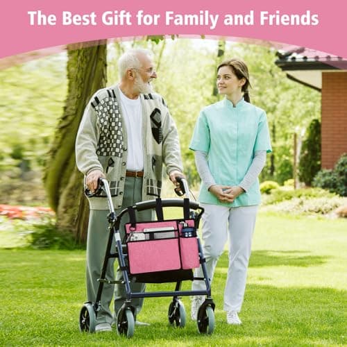 supregear Accessories Bag for Walker, Wheelchair, Rollator - Walker Basket Bag w/Cup Holder - Seniors Caddy Attachment Pouch for Walkers, Water Resistant Large Capacity Carry Storage Carrier Tote - Thumbnail 6
