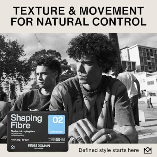 Kings Domain Melbourne Shaping Fibre | Hair Paste for Men | Medium Hold Styling Paste | Adds Natural Movement & Texture - Thumbnail 2