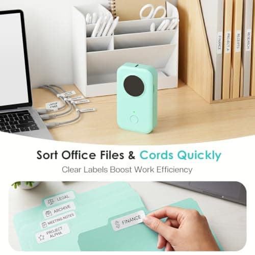 Phomemo Label Maker, D30 Portable Bluetooth Label Maker Machine with Tape, Small Mini Label Printer, Multiple Templates Fonts Icon Labeler for Home, School, Office - Thumbnail 4