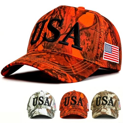 LELVK USA Hat American Flag Baseball Cap Trucker Adjustable Breathable 4th of July Accessories for Men Women Gifts - Image 1
