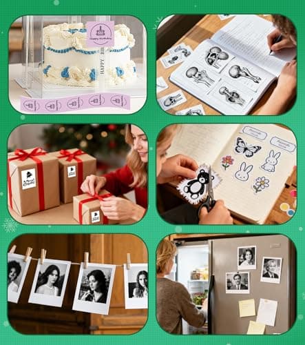 ORGBRO Sticker Printer Machine, X3 Mini Printer Print Pods Portable Thermal Inkless Sticker Maker, 2-3 Inch 300 DPI Bluetooth Pocket Printers for Smartphones, Notes, Journal, Photos, DIY, Kids Gift - Thumbnail 5