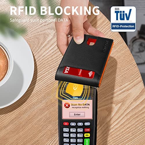 RUNBOX Wallet for Men Slim 11 Credit Card Holder Slots Leather RFID Blocking Small Thin Men's Wallet Bifold Minimalist Front Pocket Large Capacity Gift Box - Thumbnail 4