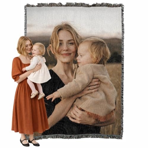 Pure Country Weavers Personalized Woven Photo Blanket - Not Printed - Custom Gift Picture Tapestry Throw 100% Cotton - Made in The USA (60x80) - Image 1