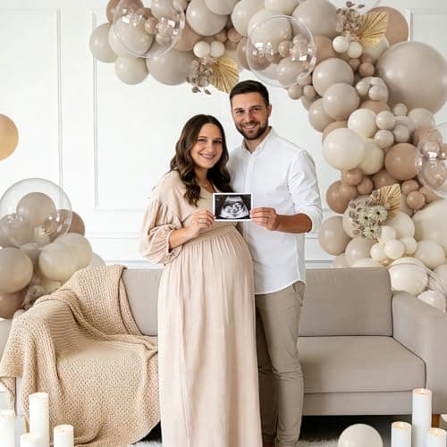 Neutral Balloon Arch Kit, 126Pcs Nude Tan Beige Sand White Clear Balloons for Boho Baby Shower Gender Reveal Bridal Shower Wedding Birthday Party Decorations - Thumbnail 5